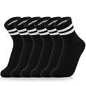 Antrop WoMen Quarter Crew Cotton Heel Tab Athletic Running Cushion Socks