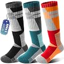ANTSANG 3 Pairs Kids Merino Wool Ski Socks, Boys Girls Thermal Warm Socks