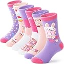 ANTSANG Kids Cotton Crew Socks for Girls Boys Toddler,Novelty Fashion Socks