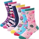 ANTSANG Kids Cotton Crew Socks for Girls Boys Toddler,Novelty Fashion Socks