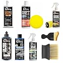 Antson Car Care Kit 10 Pcs, Includes Car Dashboard Polish, Car Polish, Shampoo, Windshield Washer, Car Interior Cleaner, Scratch Remover, 1 Cloth, 1 Applicator, AC Brush(Combo Kit)