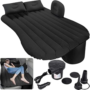 antson premium car bed with pump amp 2 air pillow  quick inflatable back seat bed  car inflatable mattres  car bed mattress  for kidstravelcampingpicnic beach black