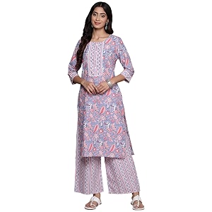 anubhutee Womens Cotton Blend Floral Printed Off