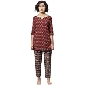 anubhutee Women39s Cotton Floral Straight Night Suit