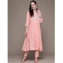 anubhutee Women39s Rayon Peach Gota Patti work