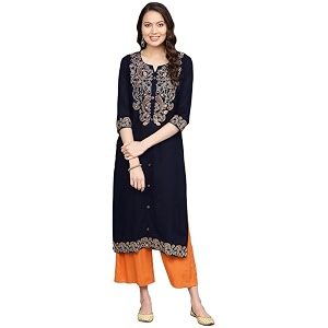 anubhutee women39s rayon regular kurta