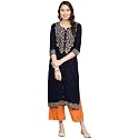 anubhutee Women's Rayon Regular Kurta