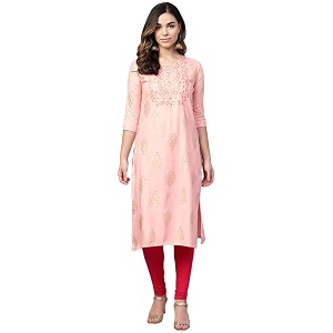 anubhutee Womens Viscose Rayon Straight Kurta