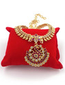 Anujeet Fashion Hub Gold Plated Covering 5 metal Impon AD Stone Fancy Necklace For Women/Girls Gold-plated Plated Copper Necklace