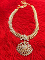 Anujeet Fashion Hub Gold Plated Covering 5 metal Impon AD Stone Fancy Necklace For Women/Girls Gold-plated Plated Copper Necklace