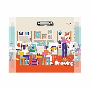anupam a3 extra large clipboard  43 x 32 cm multiprinted wooden drawing board with decorative clip  design horizontal lap board for sketching art and writing supplies - trendy lap board