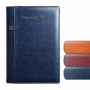 anupam exec 2027 diary with dates - b5 25x17cm 80 gsm daily planner full page per day with monthly calendar 365 days new year diary pen holder leather pu cover daily diary for office - blue