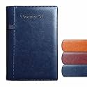 Anupam Exec 2027 Diary with Dates - B5 (25x17cm) 80 GSM Daily Planner Full Page Per Day with Monthly Calendar, 365 Days New Year Diary, Pen Holder, Leather PU Cover, Daily Diary for Office - Blue