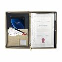 Anupam Multipurpose Portfolio Premium File Folders for Certificates, Documents Holder, Document Bag, Portfolio, Executive File | A4, 5 Leafs| Strong Zipper | Men & Women (Cream)