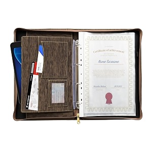 anupam multipurpose premium file folders for certificates documents holder document bag portfolio executive file legal size documents holder with 20 leafs brown