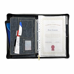 anupam multipurpose premium file folders for certificates documents holder document bag portfolio executive file legal size documents holder with 20 leafs dark grey