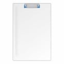 Anupam Basics Paper Clipboard Writing Pad 24X36cm Clipboards Drawing/Writing/Clipboard with Clip | Sturdy, Lightweight for Office, School, College (Transparent)