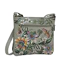 Anuschka Womens Leather Crossbody Bag Hand-Painted