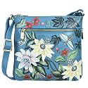 Anuschka Womens Leather Crossbody Bag Hand-Painted