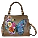 Anuschka Women’s Leather Satchel – Hand-Painted Genuine Leather Handbag with Detachable Strap for Everyday Use - 690, Satchel