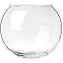 Glass Terrarium Bowl Fish Bowl Crystal Clear Aquarium Bowl for Fish Round Bubble Vase for Events Decorating Home Decor or Office Decor (Pack of 1_6 Inch)