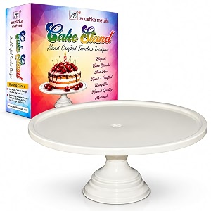 cake stand pedestal 934 diameter top strong metal white