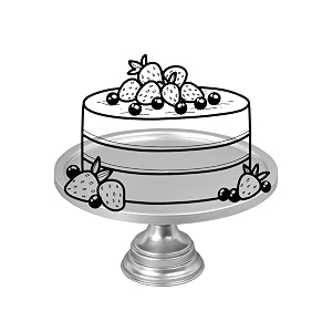 non revolving cake stand pedestal 1334 diameter top strong metal silver