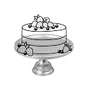Non Revolving Cake Stand Pedestal 13" Diameter (Top), Strong Metal (Silver)