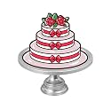 Non Revolving Cake Stand Pedestal 9" Diameter (Top), Strong Metal (Silver)