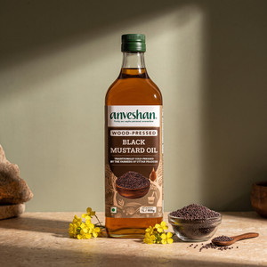 anveshan wood cold pressed kacchi ghani mustard oil 1000 ml
