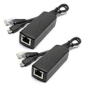 ANVISION 2-Pack Active 5V 2.4A PoE Splitter Adapter IEEE 802.3af Compliant Micro USB 48V to 5V/2.4A for Tablets, Dropcam or Raspberry Pi, IPC, IP Camera and More