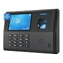 ANVIZ Time Clocks for Small Business Employees - CX3 Fingerprint Biometric Clock in and Out Machine - Finger Scan + RFID + Pin Punching in one, with Night Shifts, No Software Required