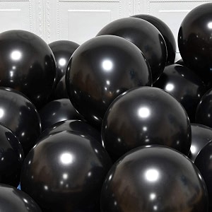 pack of 100 black latex metallic hd balloons 1034 inch best for happy birthday party supplies theme party decoration anniversary wedding