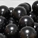 Pack of 100 Black Latex Metallic HD Balloons 10" Inch Best for Happy Birthday Party Supplies, Theme Party Decoration, Anniversary, Wedding