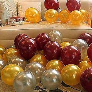 pack of 100 golden silver brown latex metallic hd balloons 1034 inch best for happy birthday party supplies theme party decoration anniversary wedding