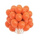 Pack of 100 Orange Latex Metallic HD Balloons 10" Inch Best for Happy Birthday Party Supplies, Theme Party Decoration, Anniversary, Wedding