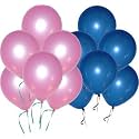 Pack of 100 Pink, Blue Latex Metallic HD Balloons 10" Inch Best for Happy Birthday Party Supplies, Theme Party Decoration, Anniversary, Wedding