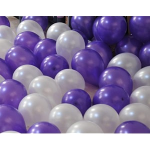 pack of 100 purple white latex metallic hd balloons 1034 inch best for happy birthday party supplies theme party decoration anniversary wedding