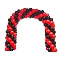 Pack of 100 Red, Black Latex Metallic HD Balloons 10" Inch Best for Happy Birthday Party Supplies, Theme Party Decoration, Anniversary, Wedding