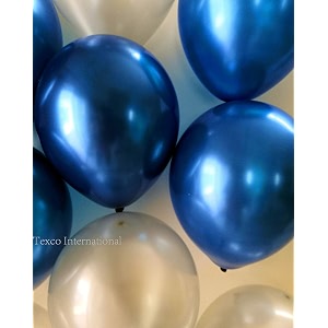 pack of 100 silver blue latex metallic hd balloons 1034 inch best for happy birthday party supplies theme party decoration anniversary wedding