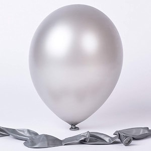 pack of 100 silver latex metallic hd balloons 1034 inch best for happy birthday party supplies theme party decoration anniversary wedding