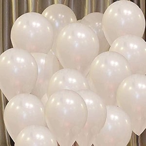 pack of 100 white latex metallic hd balloons 1034 inch best for happy birthday party supplies theme party decoration anniversary wedding