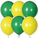 Pack of 100 Yellow, Green Latex Metallic HD Balloons 10" Inch Best for Happy Birthday Party Supplies, Theme Party Decoration, Anniversary, Wedding