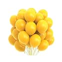 Pack of 100 Yellow Latex Metallic HD Balloons 10" Inch Best for Happy Birthday Party Supplies, Theme Party Decoration, Anniversary, Wedding