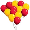Pack of 100 Yellow, Red Latex Metallic HD Balloons 10" Inch Best for Happy Birthday Party Supplies, Theme Party Decoration, Anniversary, Wedding