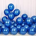 Pack of 150 Blue Latex Metallic HD Balloons 10" Inch Best for Happy Birthday Party Supplies, Theme Party Decoration, Anniversary, Wedding