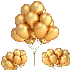 pack of 150 golden latex metallic hd balloons 1034 inch best for happy birthday party supplies theme party decoration anniversary wedding