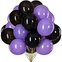 Pack of 150 Purple, Black Latex Metallic HD Balloons 10" Inch Best for Happy Birthday Party Supplies, Theme Party Decoration, Anniversary, Wedding