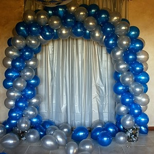 pack of 150 silver blue latex metallic hd balloons 1034 inch best for happy birthday party supplies theme party decoration anniversary wedding