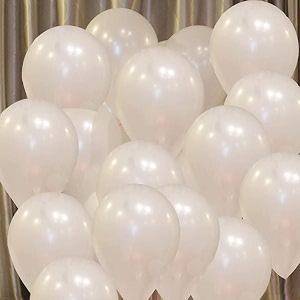 pack of 150 white latex metallic hd balloons 1034 inch best for happy birthday party supplies theme party decoration anniversary wedding